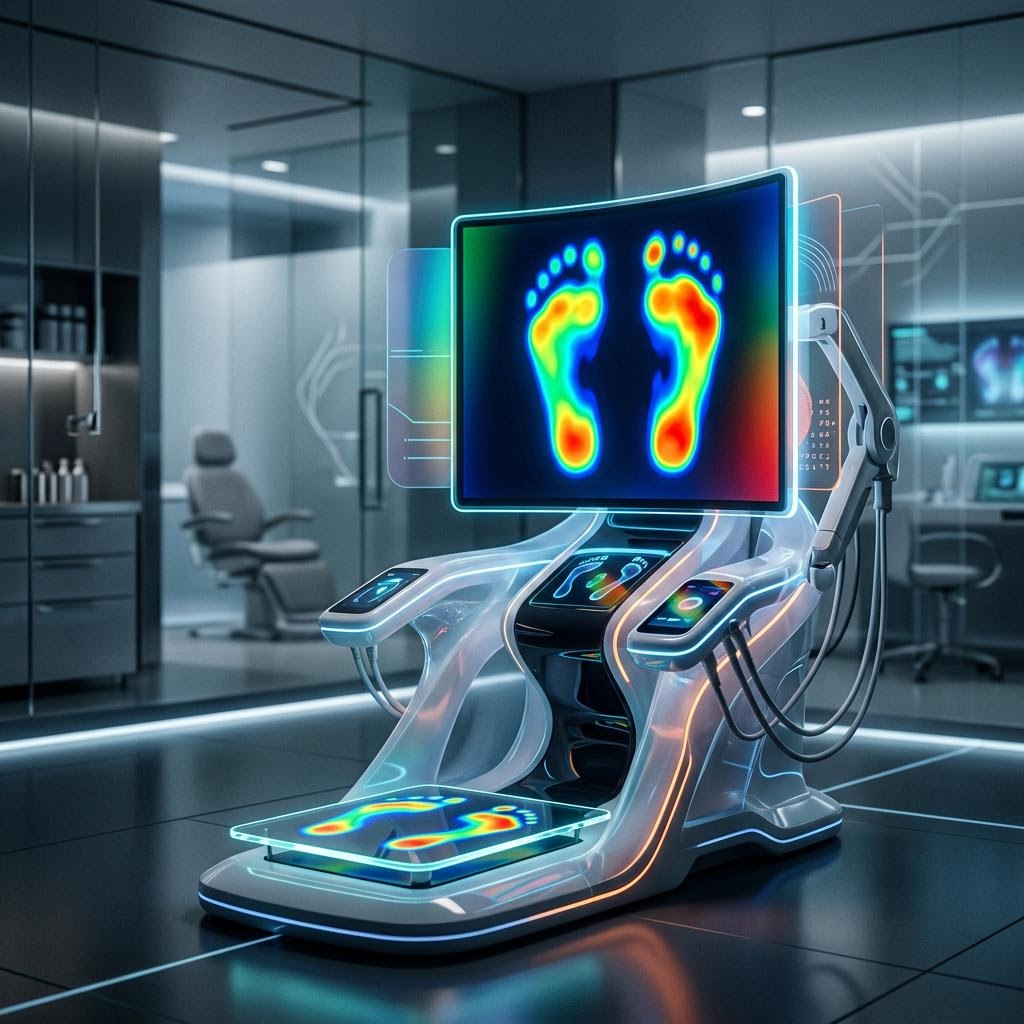 Clinical foot diagnostic equipment interface